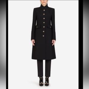 Authentic Dolce & Gabbana Woolen Jacket with Decorative Buttons.